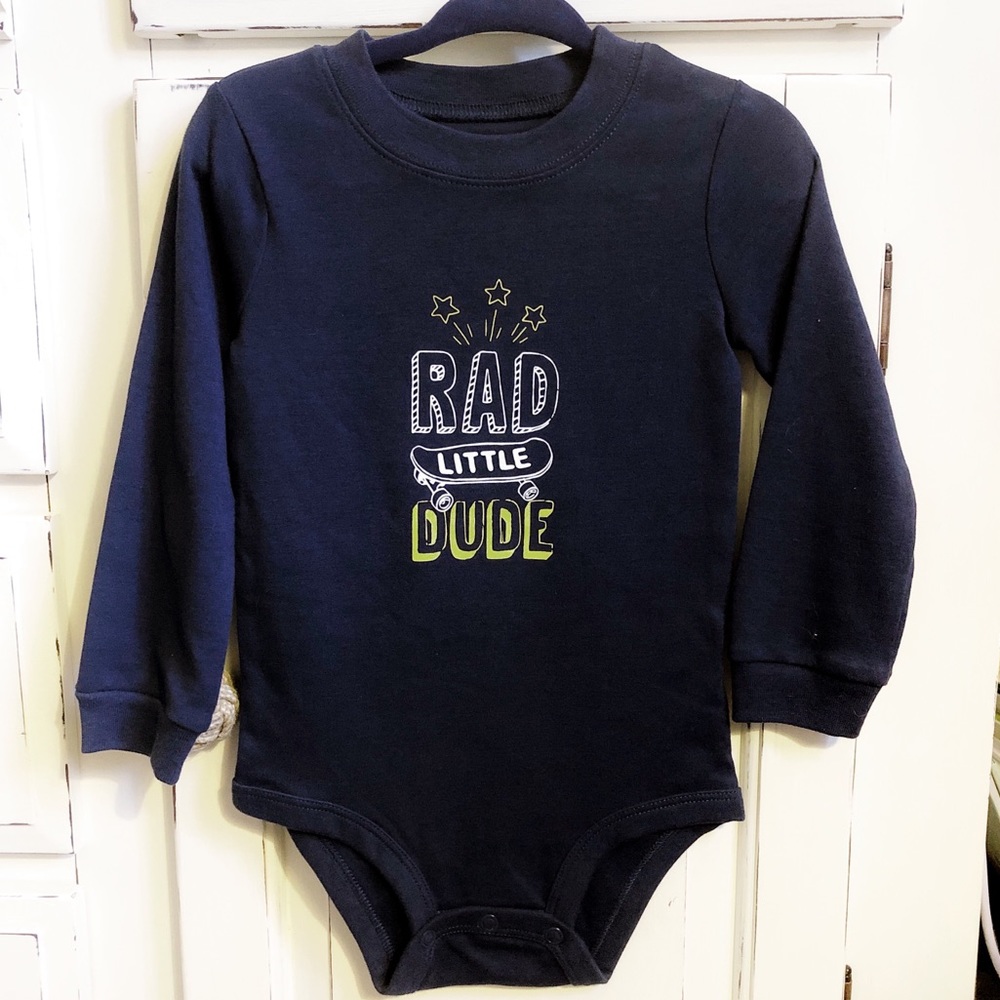 Navy blue long sleeve onesie
